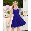image:imageGRACE KARIN Black Girls Summer Dress Kids Formal Party Dresses Sleeveless Midi Wedding Guest Dress Size 714 YearsKlein Blue