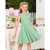 image:imageGRACE KARIN Black Girls Summer Dress Kids Formal Party Dresses Sleeveless Midi Wedding Guest Dress Size 714 YearsLight Olive Green
