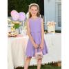 image:imageGRACE KARIN Black Girls Summer Dress Kids Formal Party Dresses Sleeveless Midi Wedding Guest Dress Size 714 YearsLight Purple