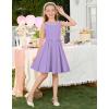 image:imageGRACE KARIN Black Girls Summer Dress Kids Formal Party Dresses Sleeveless Midi Wedding Guest Dress Size 714 YearsLight Purple
