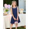 image:imageGRACE KARIN Black Girls Summer Dress Kids Formal Party Dresses Sleeveless Midi Wedding Guest Dress Size 714 YearsNavy