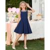 image:imageGRACE KARIN Black Girls Summer Dress Kids Formal Party Dresses Sleeveless Midi Wedding Guest Dress Size 714 YearsNavy
