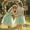 image:imageGRACE KARIN Flower Girl Dress with Big BowKids Lace Tulle Princess GownWedding Formal Birthday Party Pageant 510YSage Green