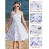 image:imageGRACE KARIN Girls Floral Summer Dress Spring Holiday Beach Party Sundress Halter Neck Tie Backless Dresses 716 YearsBlue