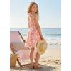 image:imageGRACE KARIN Girls Floral Summer Dress Spring Holiday Beach Party Sundress Halter Neck Tie Backless Dresses 716 YearsOrange Floral