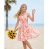 image:imageGRACE KARIN Girls Floral Summer Dress Spring Holiday Beach Party Sundress Halter Neck Tie Backless Dresses 716 YearsOrange Floral