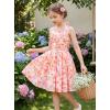 image:imageGRACE KARIN Girls Floral Summer Dress Spring Holiday Beach Party Sundress Halter Neck Tie Backless Dresses 716 YearsOrange Floral