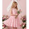 image:imageGRACE KARIN Girls Floral Summer Dress Spring Holiday Beach Party Sundress Halter Neck Tie Backless Dresses 716 YearsPink Rose Floral