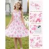image:imageGRACE KARIN Girls Floral Summer Dress Spring Holiday Beach Party Sundress Halter Neck Tie Backless Dresses 716 YearsRose Red