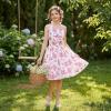 image:imageGRACE KARIN Girls Floral Summer Dress Spring Holiday Beach Party Sundress Halter Neck Tie Backless Dresses 716 YearsRose Red