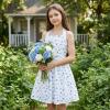 image:imageGRACE KARIN Girls Floral Summer Dress Spring Holiday Beach Party Sundress Halter Neck Tie Backless Dresses 716 YearsWhite and Blue Floral