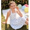 image:imageGRACE KARIN Girls Floral Summer Dress Spring Holiday Beach Party Sundress Halter Neck Tie Backless Dresses 716 YearsWhite and Blue Floral