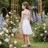 image:imageGRACE KARIN Girls Floral Summer Dress Spring Holiday Beach Party Sundress Halter Neck Tie Backless Dresses 716 YearsWhite and Blue Floral