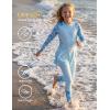 image:imageGRACE KARIN Girls Long Sleeve Swimsuit 3 Pieces Rash Guard Set Bathing Suits for Teens Size 714Blue Coconut Trees