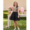 image:imageGRACE KARIN Girls Party Sequin Formal Dress 714Y Birthday Dance Graduation Sparkly Pageant Dresses Wedding Flower Girl DressBlack Gold