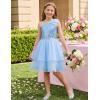 image:imageGRACE KARIN Girls Party Sequin Formal Dress 714Y Birthday Dance Graduation Sparkly Pageant Dresses Wedding Flower Girl DressLight Blue