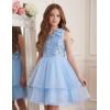 image:imageGRACE KARIN Girls Party Sequin Formal Dress 714Y Birthday Dance Graduation Sparkly Pageant Dresses Wedding Flower Girl DressLight Blue