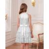 image:imageGRACE KARIN Girls Sequin Party Dress Kids Sparkly Formal Birthday Teen Special Occasion Fancy Pageant Dresses Size 614Silver White