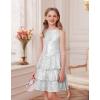 image:imageGRACE KARIN Girls Sequin Party Dress Kids Sparkly Formal Birthday Teen Special Occasion Fancy Pageant Dresses Size 614Silver White