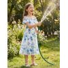 image:imageGRACE KARIN Girls Summer Dress Off Shoulder Ruffle Floral Spaghetti Strap Casual Sundress Tiered Midi DressBlue Flowers on White