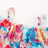 image:imageGRACE KARIN Girls Summer Dress Off Shoulder Ruffle Floral Spaghetti Strap Casual Sundress Tiered Midi DressColored Leaves