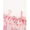 image:imageGRACE KARIN Girls Summer Dress Off Shoulder Ruffle Floral Spaghetti Strap Casual Sundress Tiered Midi DressFloral on Light Pink