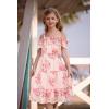 image:imageGRACE KARIN Girls Summer Dress Off Shoulder Ruffle Floral Spaghetti Strap Casual Sundress Tiered Midi DressFloral on Light Pink