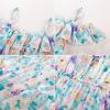 image:imageGRACE KARIN Girls Summer Dress Off Shoulder Ruffle Floral Spaghetti Strap Casual Sundress Tiered Midi DressFlowers and Leaves on White