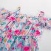image:imageGRACE KARIN Girls Summer Dress Off Shoulder Ruffle Floral Spaghetti Strap Casual Sundress Tiered Midi DressFlowers on Blue