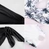 image:imageGRACE KARIN Girls Swimsuit Bikini Bathing Suit for Teens Ruched Tankini Beach Hawaii Swimwear with Cover Up Skirt 816YBlack Coconut