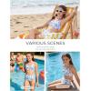 image:imageGRACE KARIN Girls Swimsuit Bikini Bathing Suit for Teens Ruched Tankini Beach Hawaii Swimwear with Cover Up Skirt 816YBlue Floral
