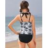 image:imageGRACE KARIN Girls Swimsuits for Teens 816 Two Piece Tankini Bathing Suit Teen Girl Swimming SuitsBlack