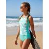 image:imageGRACE KARIN Girls Swimsuits for Teens 816 Two Piece Tankini Bathing Suit Teen Girl Swimming SuitsMint Green