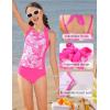 image:imageGRACE KARIN Girls Swimsuits for Teens 816 Two Piece Tankini Bathing Suit Teen Girl Swimming SuitsRose Red