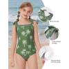 image:imageGRACE KARIN Teen Girls Swimsuits 2 Piece Tankini Set Bathing Suits for Kids 714YGreen