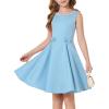 image:imageGRACE KARIN Black Girls Summer Dress Kids Formal Party Dresses Sleeveless Midi Wedding Guest Dress Size 714 YearsBlue