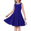 image:imageGRACE KARIN Black Girls Summer Dress Kids Formal Party Dresses Sleeveless Midi Wedding Guest Dress Size 714 YearsKlein Blue