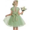 image:imageGRACE KARIN Flower Girl Dress with Big BowKids Lace Tulle Princess GownWedding Formal Birthday Party Pageant 510YSage Green