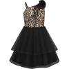image:imageGRACE KARIN Girls Party Sequin Formal Dress 714Y Birthday Dance Graduation Sparkly Pageant Dresses Wedding Flower Girl DressBlack Gold
