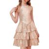 image:imageGRACE KARIN Girls Sequin Party Dress Kids Sparkly Formal Birthday Teen Special Occasion Fancy Pageant Dresses Size 614Rose Gold