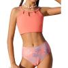 image:imageGRACE KARIN Teen Girls Swimsuits Two Piece Bikini Sets Bathing Suit Girl Swimwear Size 614Orange Pink