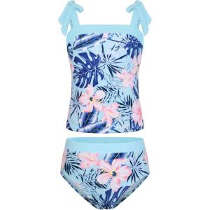 image:imageGRACE KARIN Teen Girls Swimsuits 2 Piece Tankini Set Bathing Suits for Kids 714YBlue