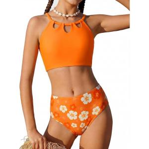 image:imageGRACE KARIN Teen Girls Swimsuits Two Piece Bikini Sets Bathing Suit Girl Swimwear Size 614Orange