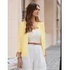 image:imageGRACE KARIN Womens Cropped Cardigan Sweaters Trendy Lightweight Shrugs Button Up Long Sleeve Knit TopsButter Yellow