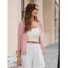 image:imageGRACE KARIN Womens Cropped Cardigan Sweaters Trendy Lightweight Shrugs Button Up Long Sleeve Knit TopsDusty Pink