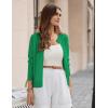 image:imageGRACE KARIN Womens Cropped Cardigan Sweaters Trendy Lightweight Shrugs Button Up Long Sleeve Knit TopsGreen