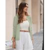 image:imageGRACE KARIN Womens Cropped Cardigan Sweaters Trendy Lightweight Shrugs Button Up Long Sleeve Knit TopsLight Green