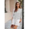 image:imageGRACE KARIN Womens Cropped Cardigan Sweaters Trendy Lightweight Shrugs Button Up Long Sleeve Knit TopsLight Grey