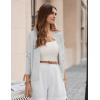 image:imageGRACE KARIN Womens Cropped Cardigan Sweaters Trendy Lightweight Shrugs Button Up Long Sleeve Knit TopsLight Grey