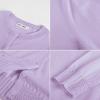image:imageGRACE KARIN Womens Cropped Cardigan Sweaters Trendy Lightweight Shrugs Button Up Long Sleeve Knit TopsLight Purple